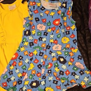 Girls Floral Blue Sleeveless Dress